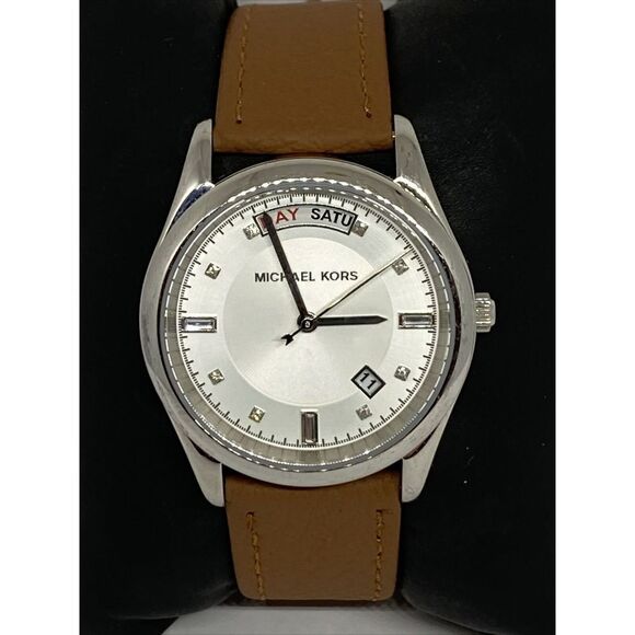 Michael Kors Colette MK6067 Women's Brown Leather Analog Dial Quartz Watch JK524 - Picture 2 of 12